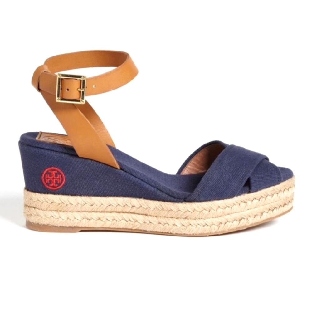 NWOT Tory Burch espadrille wedge heel sandals